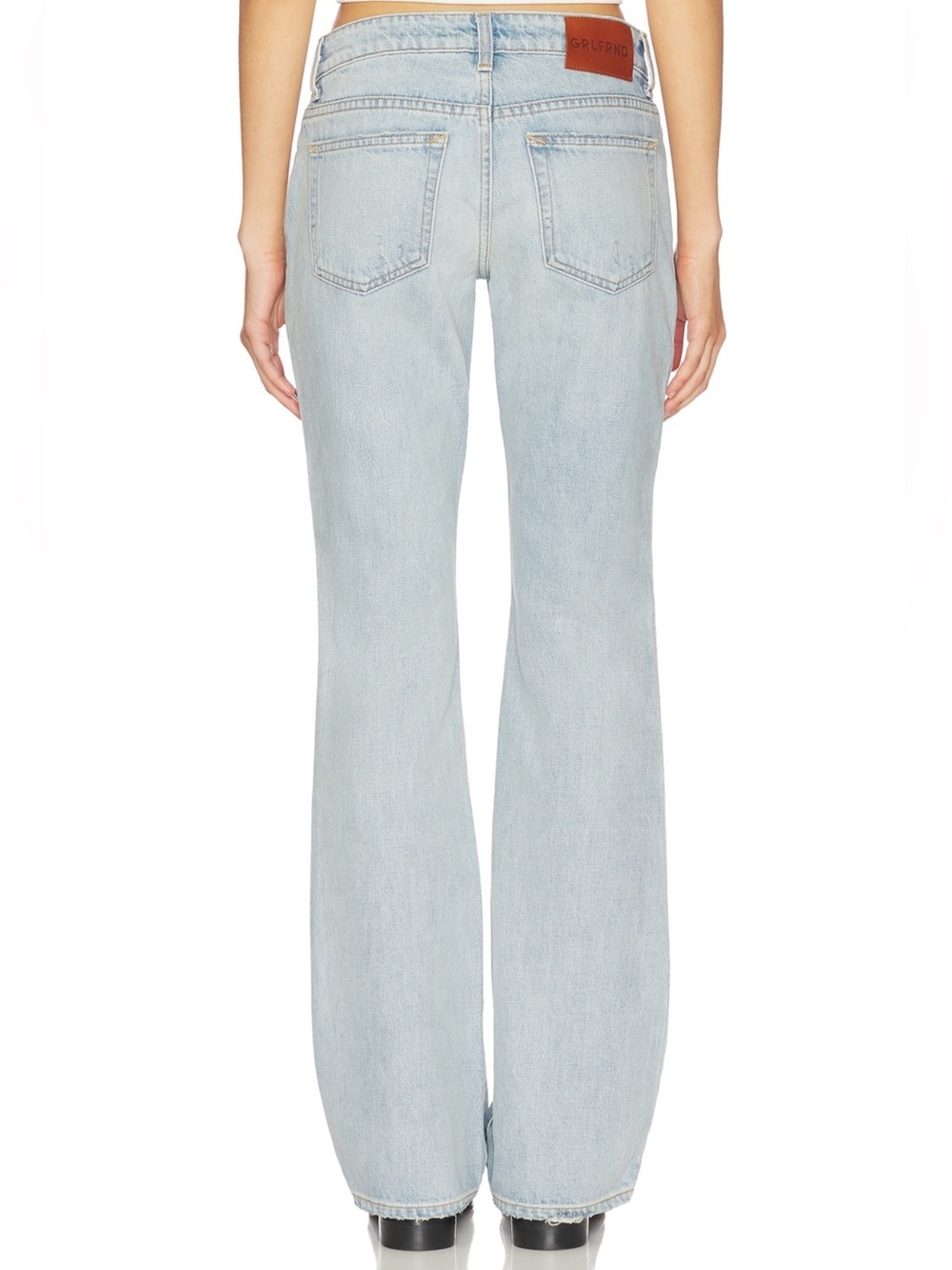 GRLFRND Serena Low Rise Slim Flare Jeans – Ocean Avenue - Picture 8 of 10